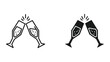 © Druvo - Celebratory champagne flutes clinking together