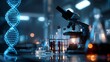 © santima - Microscope in a modern laboratory setting.