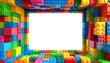 © TYNQ - Colorful Brick Frame with White Space for Text.