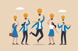 © Design gallery - Business team collaboration and innovation concept: people sharing and developing bright ideas for success
