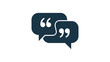 © Dodi - Two overlapping speech bubbles with quotation marks, representing conversation and communication.