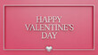 © FAHEEM - Valentine's day greeting card with pink background white border and heart decoration symbolizing love and affection on a special day