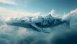 © Muhammadrizki - a giant whale that appears to be swimming among the clouds and blue sky