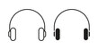 © No - Support headset icons. Outline icons vector collection. flat illustrations