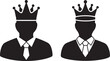 © SALMA - King silhouette with crown vector illustration icon