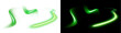 © MariaAlam - PNG image of Vivid abstract glowing neon green light trails create dynamic swirling energy effects on transparent background
