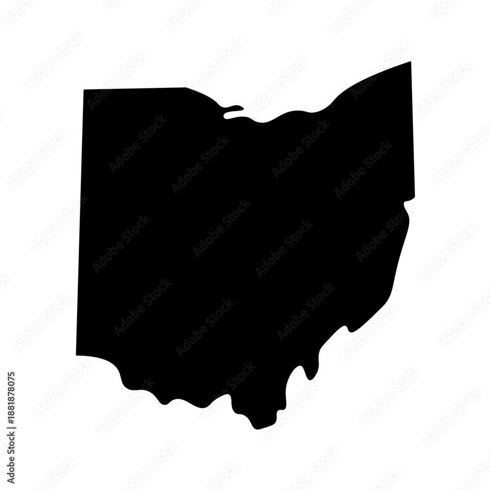 Ohio state map silhouette