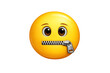 © ArtBox - Zipper mouth emoji representing silence and secret