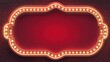 © mila103 - Retro light bulb sign on red hexagonal background.
