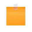 © Marjahan - Blank orange post-it note with a transparent adhesive tape piece isolated on a white background. on transparent background, PNG