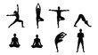© MDSAEEM - silhouettes depicting various yoga poses showcasing different postures and meditation techniques