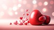 © detry26 - Red boxing glove surrounded by pink and red hearts, representing love, challenge, and determination for Valentines Day.
