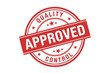 © Apai - Red approved quality control stamp on for approval and validation