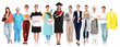 © New Africa - Choice of profession. Graduate student and people of various occupations on white background