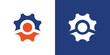 ©  Jagat_Aji - Dual meaning logo combining people and gear elements, symbolizing teamwork, efficiency, productivity, and human-centered operational solutions.
