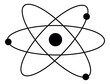 © labirint - Line art illustration of an atom symbol depicting a basic scientific concept for education