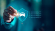 © chaylek - Financial advisor reviewing car insurance checklist through virtual interface, symbolizing risk assessment, compliance, modern automotive insurance service ,customer trust ,financial security