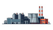 © Tumini - Industrial power plant with cooling towers and chimneys illustration