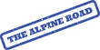 © Mahmud - Distressed rubber stamp showing THE ALPINE ROAD within a bold rectangular border, suitable for travel or outdoor themes
