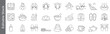 © marufpro555777 - Pedicure, massage, wellness, aromatherapy and relaxation icon set – editable outline symbols of spa, bath, candle, robe, slippers, tea and lotus