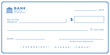 © bibin - Blue Bank check, vector blank money cheque, checkbook template with guilloche pattern and fields. Currency payment coupon, money check background