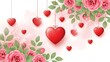 © MD - Valentine's day decorations with hanging hearts and roses