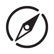 © All you need is here - Compass Navigation Symbol on White Background