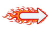 © UltraStock Vision - Dynamic arrow with flames