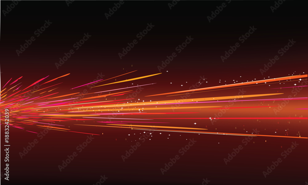 Abstract Colorful Speed Light Streaks Background