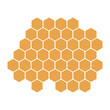 © digital_crafting - Orange hexagon grid pattern design with clean modern style