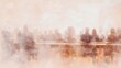 © decorator - Serene conference illustration conveys calm professional seminar atmosphere neutral tones highlight subtle detail