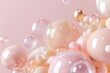 © Kassiopeia  - Bubbles of various sizes drift through the air, mixing shades of pink and peach. Warm light creates a soft background, capturing the feel of fall's gentle beauty