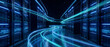© ALPSARAL - Data Highway: A striking digital representation of a server room, with lines of light creating a network connection, highlighting the technological prowess within.