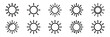 © Bina - Minimalist holiday happy sun icon pack outline version. Holiday vector design illustration
