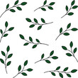 © s.uddincreation  - Seamless hand drawn botanical leaf sprig pattern.
