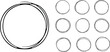© Muhammad - Hand drawn circles line sketch set. Vector circular scribble doodle round circles for message note mark design element. Pencil or pen graffiti bubble or ball draft illustration