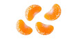 © Glory - Four vibrant mandarin orange segments freshly peeled isolated on transparent background