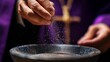 © Photo_hub - Priest sprinkling ash from bowl during observance of Ash Wednesday