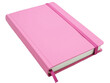 © Fotograf - A bright pink notebook with a matching ribbon, ideal for note-taking and organization. transparent background