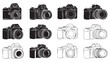 © Suchana - Set of detailed digital camera illustrations in various angles and styles