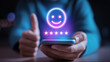 © Ari Wibowo - Customer Satisfaction with Five Star Rating and Thumbs Up