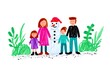 © Aara - A cheerful family builds a snowman together on a bright winter day