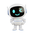 © MstKhadiza - Cute robot with winking smile