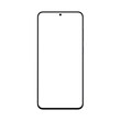 © ChunkyDude - Silver smartphone mockup template with white blank screen. Isolated. No background