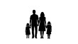 © Rohim - Silhouette of Family Holding Hands on White Background