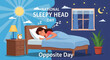 © creativestore - A woman sleeps soundly in bed, celebrating national sleepy head day during opposite day