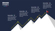 © kuliperko - Infographic template. Mountain with peak and 4 steps