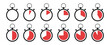 © Creative_Bull - Collection of stopwatch icons representing time elapsed from start to finish