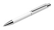 © Pankaj Kumar - Elegant white ballpoint pen with a silver clip, realistic mockup. Isolated on transparent background, png