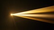© Sylvia - Focused golden light beam reflecting off a mirror to a single bright point in a dark setting. STEM education sheets, lab safety posters, designed for scientific and biotech communications.